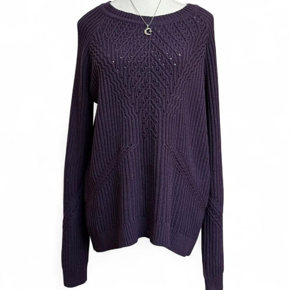 Prewick & Moore deep purple oversize knit sweater